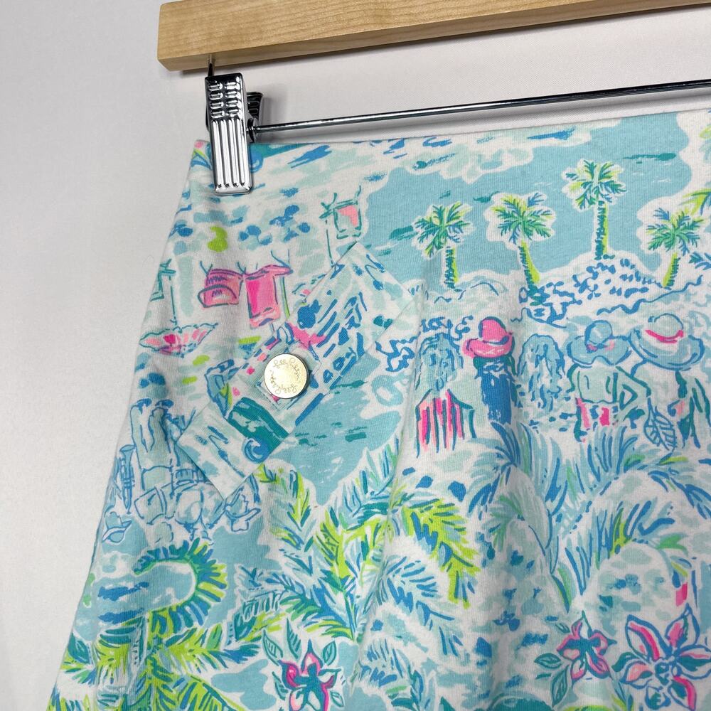 Lilly Pulitzer XXS Blue Green Madison Skort What A Lovely Place Print Shorts - Picture 4 of 11